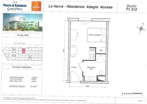 studio à la vente -   76620  LE HAVRE, surface 20 m2 vente studio - UBI430589567